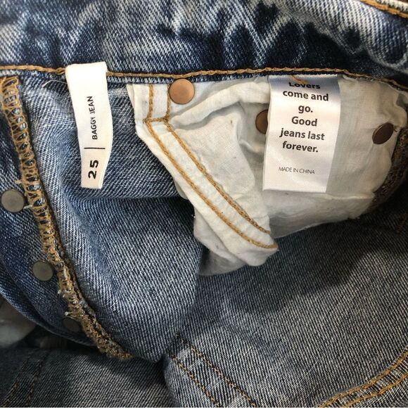 Pacsun High Waisted Distressed Wide Leg Jeans - Picture 6 of 7